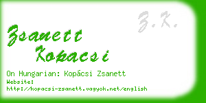zsanett kopacsi business card