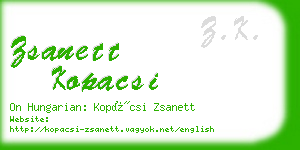 zsanett kopacsi business card